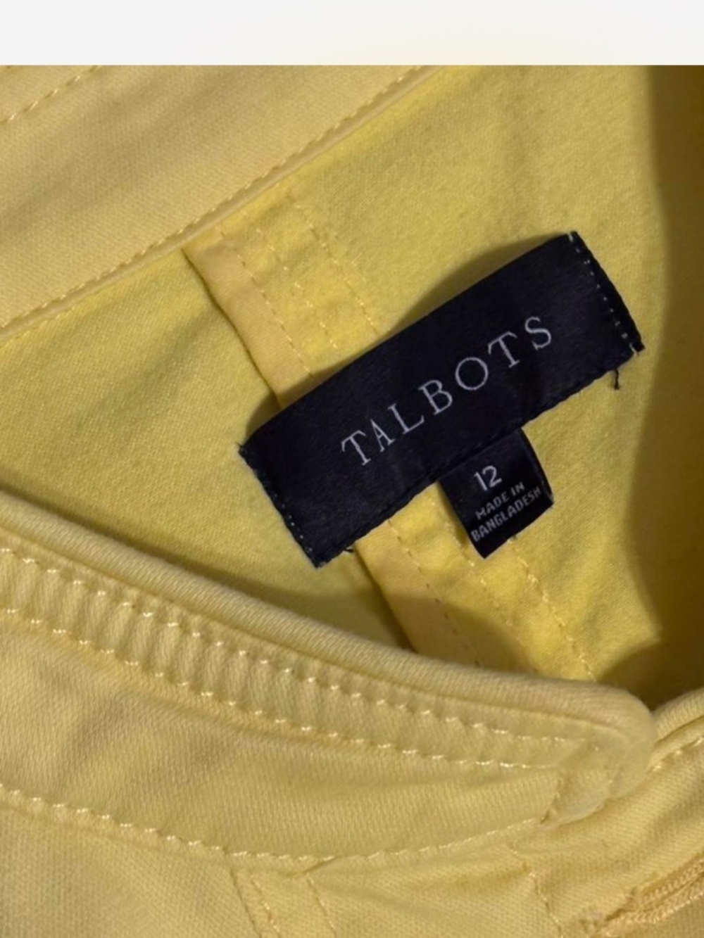 Talbots Utility Jacket, Sunshine Yellow, Stretch Blend, Sz 12 - Picture 5 of 7